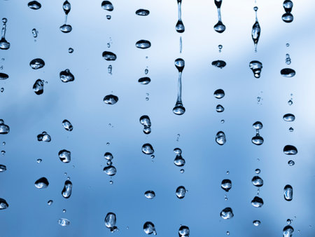 Macro photography of rain, abstract photographyの写真素材