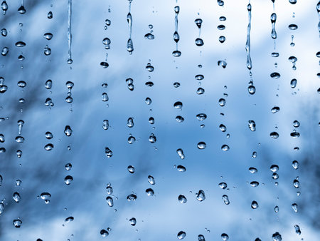 Macro photography of rain, abstract photographyの写真素材