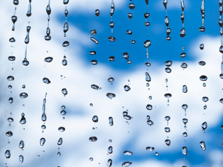 Macro photography of rain, abstract photographyの写真素材