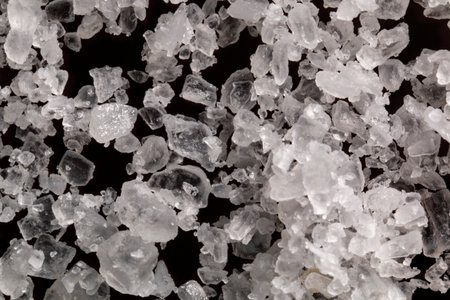 sea salt - macro photography, magnified under a microscope