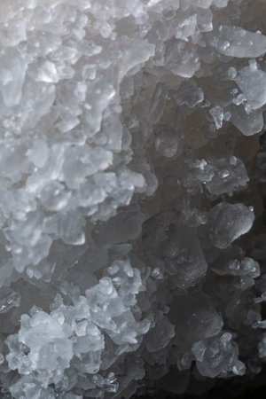 sea salt - macro photography, magnified under a microscopeの写真素材