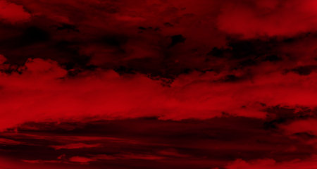 sunset sky with dark clouds close up - textureの写真素材