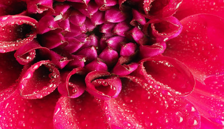 flower with dew drops - beautiful macro photographyの写真素材