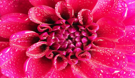 flower with dew drops - beautiful macro photographyの写真素材