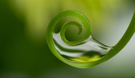 plant with dew drops - macro photographyの写真素材