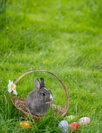 cute easter rabbitの写真素材
