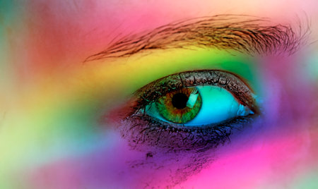 eyes and colorsの写真素材