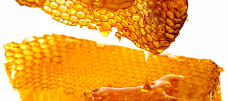 honey texture close up in the detailの写真素材
