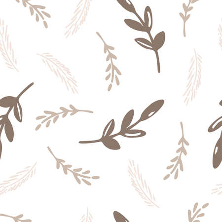 Seamless pattern in boho style. Vintage winter, Christmas elements, winter decorations and abstract elements. Design for textiles, cards, invitations, wrapping paper and boxes. hand drawn elementsのイラスト素材