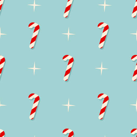 Christmas sugar striped candy seamless pattern. Vintage trend pattern design. Pattern for gift wrapping, stationery, banners, posters. Christmas winter pattern.のイラスト素材