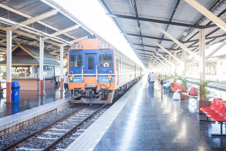 Chiang Mai - Lampang Thailand -May 30: Travelby train chiangmai go to lampang 30/05/2015 Place railway station in Chiang mai / Lampang Thailandのeditorial素材