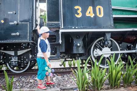 Chiang Mai - Lampang Thailand -May 30: Travelby train chiangmai go to lampang 30/05/2015 Place railway station in Chiang mai / Lampang Thailandのeditorial素材