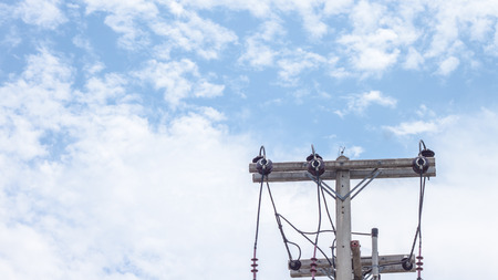electricity post background sky have cloudのeditorial素材
