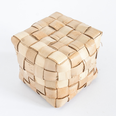 handicraft box on White paper Backgroundの写真素材