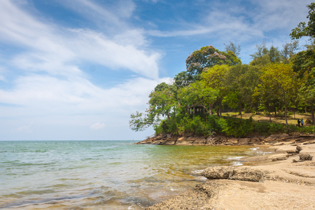 Susan Hoi (Fossil Shell Beach Cemetery) Beach sea view in Krabi Thailandの写真素材