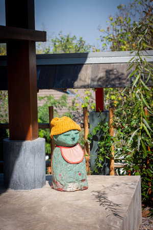 Temple statue Wat Pra That Doi Pra Chan, Mae Tha North of Thailandの写真素材