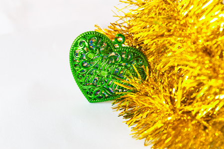 Christmas composition. Christmas toys on a white backgroundの写真素材
