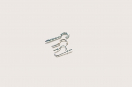 Zinc plated screw hooksの写真素材