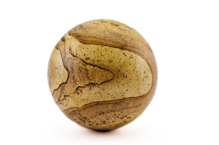 Picture jasper burnished sphere on white backgroudの写真素材
