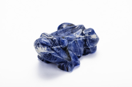 Sodalite carved anuranの写真素材