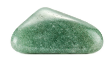 Green aventurine stone on white backgroudの写真素材