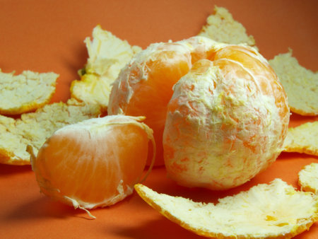 food. Citrus fruit - Mandarin (Citrus reticulata), Rutaceae familyの写真素材