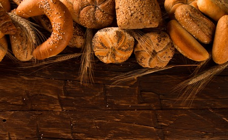 Bread on the wooden table