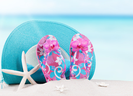 summer accessories, Summer conceptの写真素材