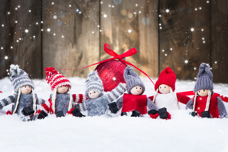 Christmas decoration Holiday background with woodの写真素材