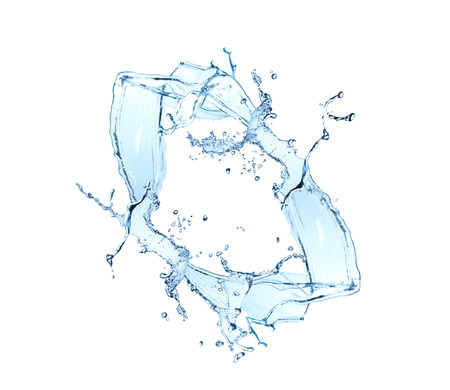 Water splash isolated on white backgroud.の写真素材