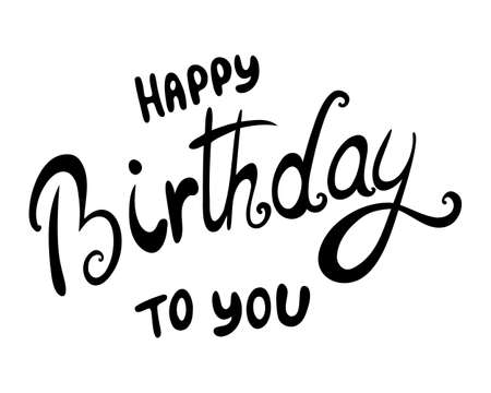 Happy birthday concept word designのイラスト素材