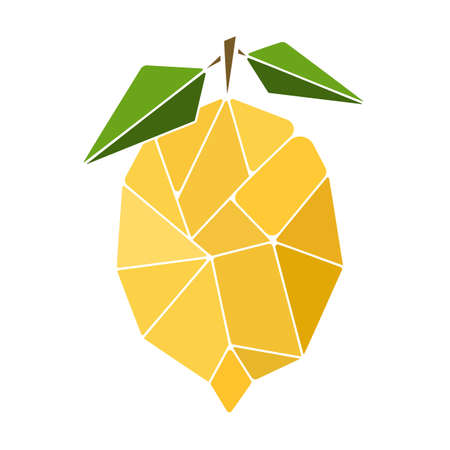 vector illustration of a lemon in a trendy abstract style for prints.のイラスト素材