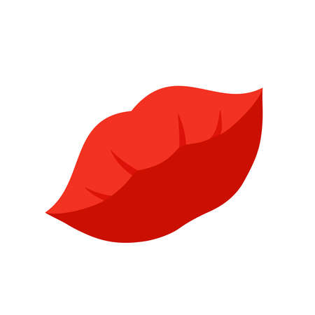 Vector illustration of red plump lips for concept design.のイラスト素材