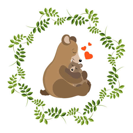 Cute vector greeting card for Mother's Dayのイラスト素材