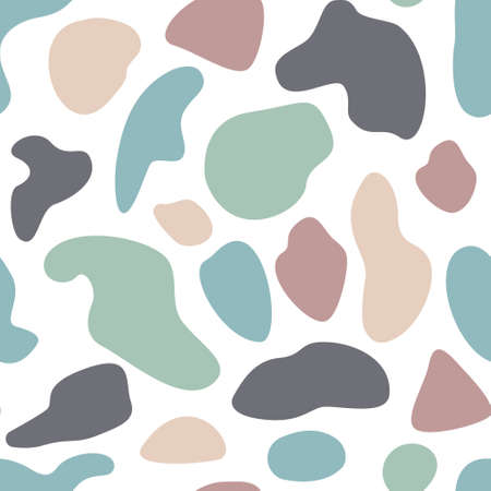 Colorful abstract pattern in vintage style. Fabric pattern design. Vector graphic illustration. Minimal geometric background.のイラスト素材