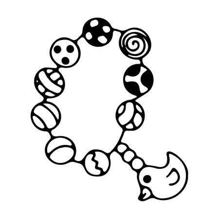 Simple vector illustration of a children's toy doodle icon.のイラスト素材