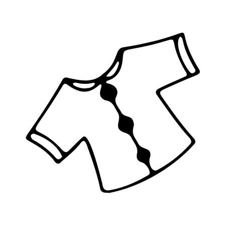 Simple vector illustration of a bodysuit doodle icon.のイラスト素材