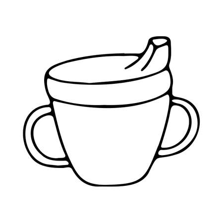 Simple vector illustration of a non-watering mugのイラスト素材