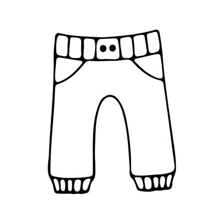 Simple vector illustration of children's clothing doodle icon.のイラスト素材