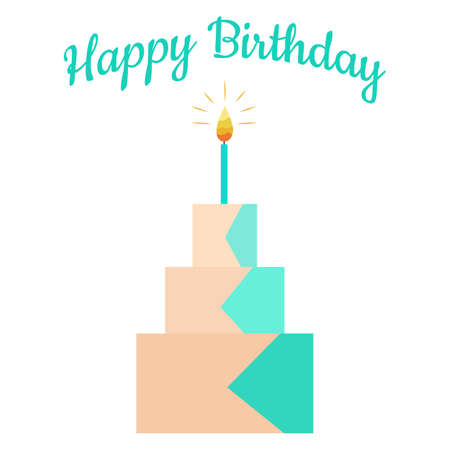 Cute Greeting Vector Birthday Cardのイラスト素材