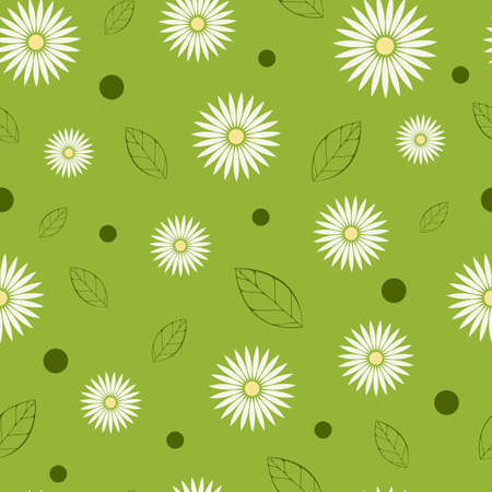 vector seamless pattern with flowers, summer printのイラスト素材