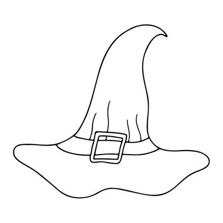 Doodle icon witches hat, Halloween iconのイラスト素材