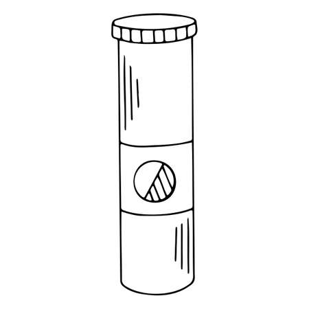 Doodle icon of tablet packaging, blister, capsulesのイラスト素材