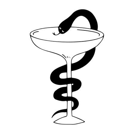 Image of the Hygieia highlighted on a white backgroundのイラスト素材