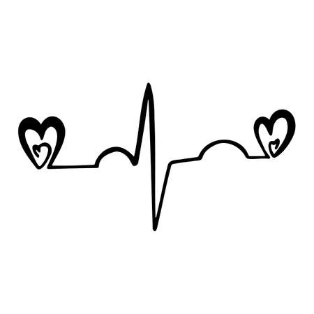 Heartbeat Monitor pulse line icon art for medical applications and websitesのイラスト素材
