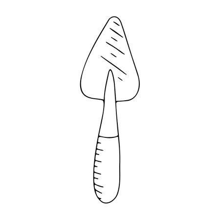 Garden potted plant doodle icon, decoration and decor, garden and vegetable garden iconのイラスト素材