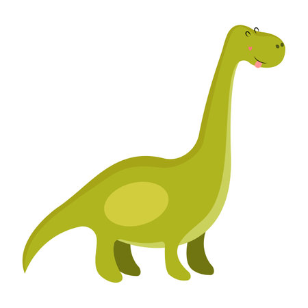 Cute cartoon dinosaur, vector illustrationのイラスト素材