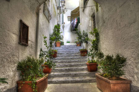 Tipical alley of Amalfi (SA)の写真素材