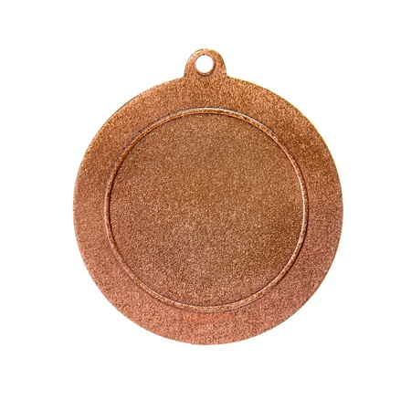 Bronze medal isolated on whiteの写真素材