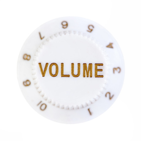 Volume control button with blurred number scale isolated over white background